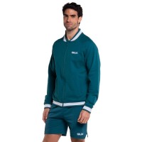 Jaqueta de seda verde Siux