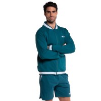 Jaqueta de seda verde Siux