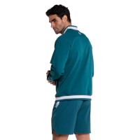 Jaqueta de seda verde Siux