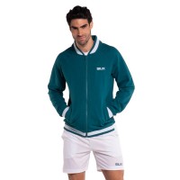 Jaqueta de seda verde Siux