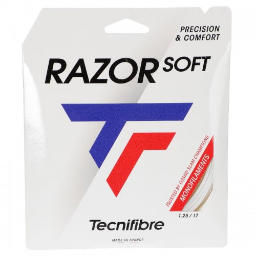 Cordaje 12m Tecnifibre Rasoio Soft 1,25mm Blanco Cordaje 12m Tecnifibre Rasoio Soft 1,25mm Blanco
