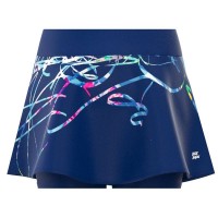 Falda Bidi Badu Décoration Imprimée Wavy Azul Oscuro