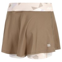 Falda Bidi Badu Paris Estampado Ondulado Marron Bege  Oferta + Barato