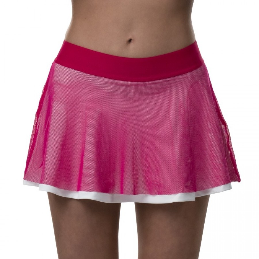 Falda Drop Shot Azalea Rosa Blanco  Oferta + Barato