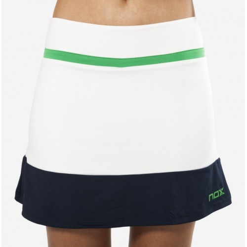 Falda Nox Pro Blanca Logo Verde Falda Nox Pro Blanca Logo Verde