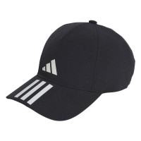 Gorra Adidas Aeroready Baseball 3 Bandas Negro Blanco