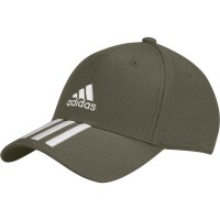 Bone Adidas BaseBall 3 Listras Verde Oliva Branco