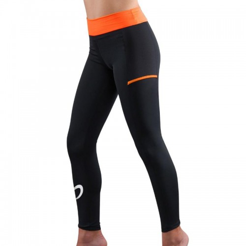 Leggings Junior Endless Cross Pocket Preto Laranja Leggings Junior Endless Cross Pocket Preto Laranja