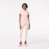 Lacoste Sport Maglia in Poliestere Riciclato 7/8 Rosa