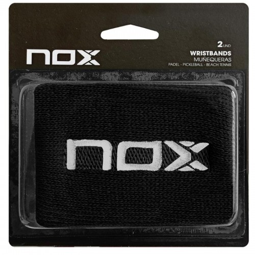 Nox Black Logo White Wristband 2 Units Nox Black Logo White Wristband 2 Units
