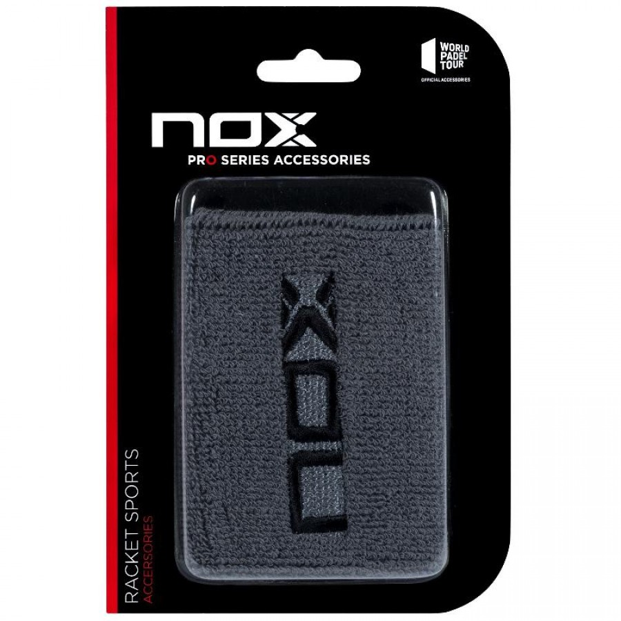 Munequeras Nox Logo Grigio Nero 2 Unita