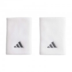 Adidas Long White Silver Wristbands 2 Units