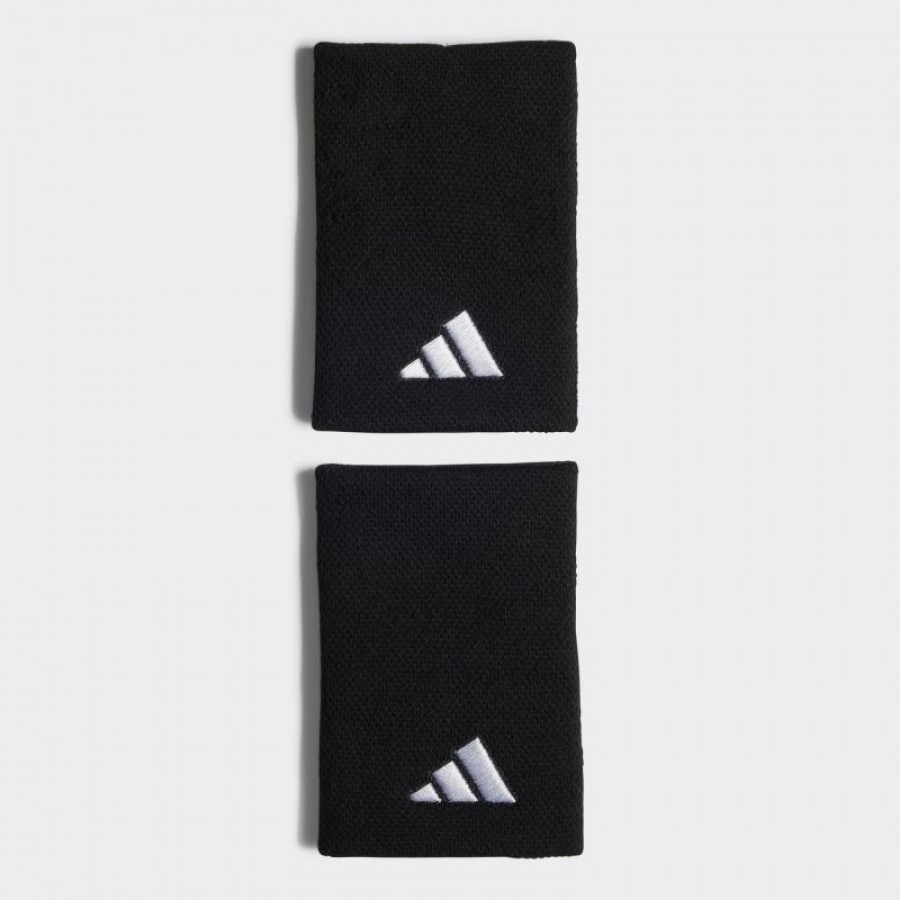 Adidas Black Large Wristbands 2 Units  Offer + Cheap