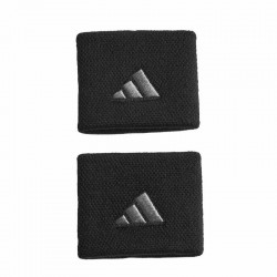 Adidas Black Silver Wristbands 2 Units