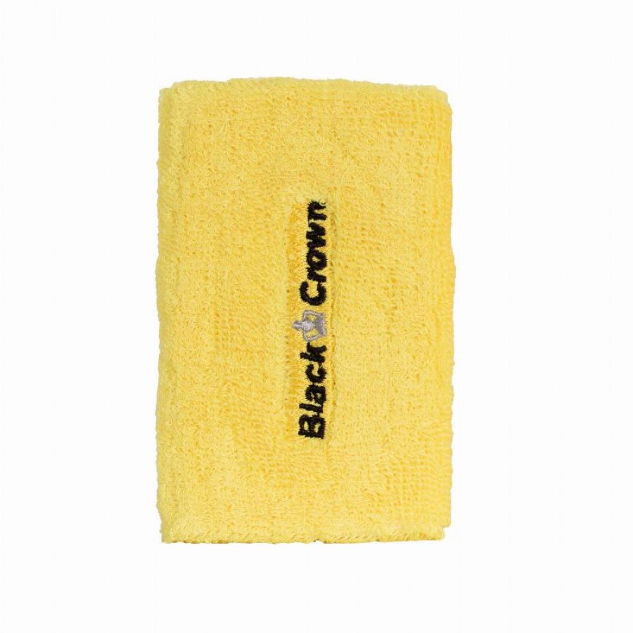 Black Crown Belgica Long Yellow Wristbands 2 Units