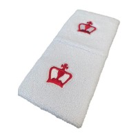Black Crown Short White Wristbands 2 Units