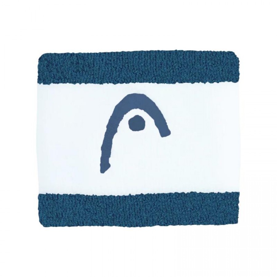 Head Striped 2.5 Teal Blue White Wristbands 2 Units  Offer + Cheap
