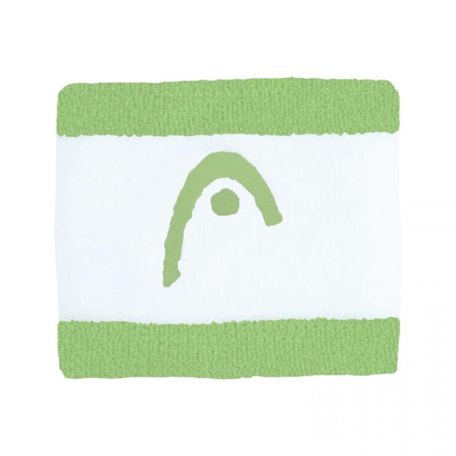 Head Striped 2.5 Green White Wristbands 2 Units  Offer + Cheap
