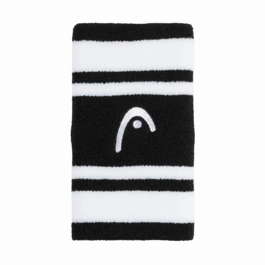 Head Striped 5 Black White Wristbands 2 Units  Offer + Cheap