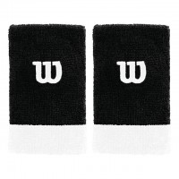 Wilson Black Silver wristbands 2 Units