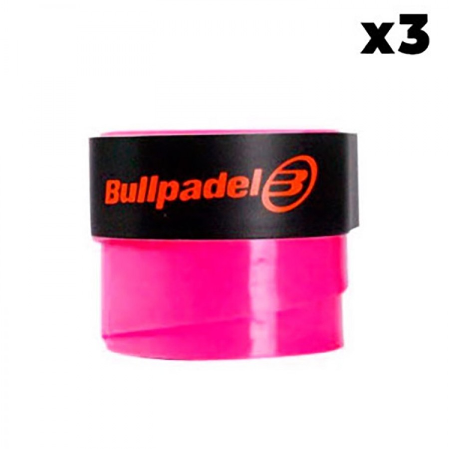 Bullpadel Rosa Liso Overgrips 3 Unidades