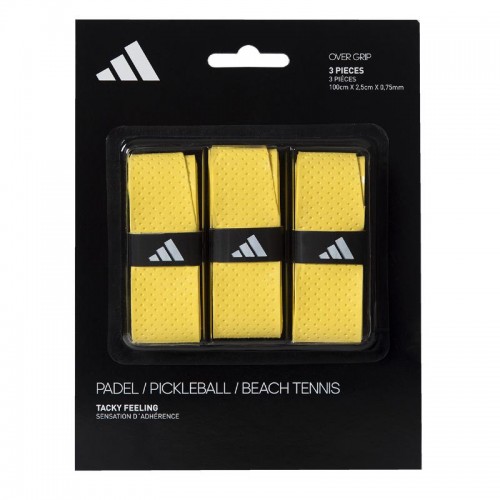 Overgrips Adidas Tacky Feeling Yellow 3 Unidades Overgrips Adidas Tacky Feeling Yellow 3 Unidades