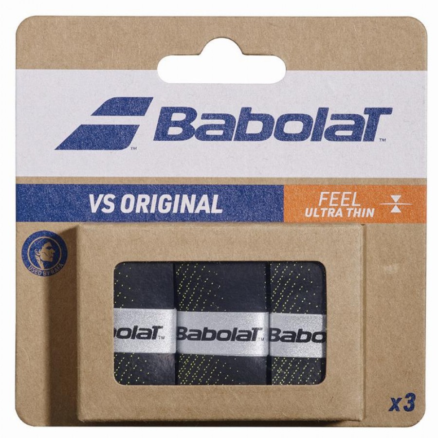 Overgrips Babolat VS Original Negro Amarillo 3 Unidades  Offer + Cheap