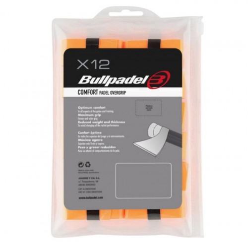 Overgrips Bullpadel Orange Fluor 12 Unidades Overgrips Bullpadel Orange Fluor 12 Unidades