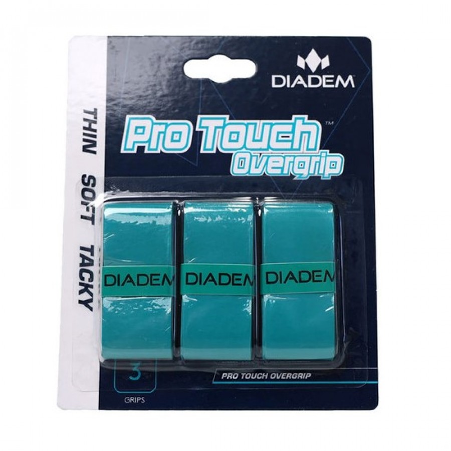 Overgrip Diadem Pro Touch Verde Teal 3 Unidades