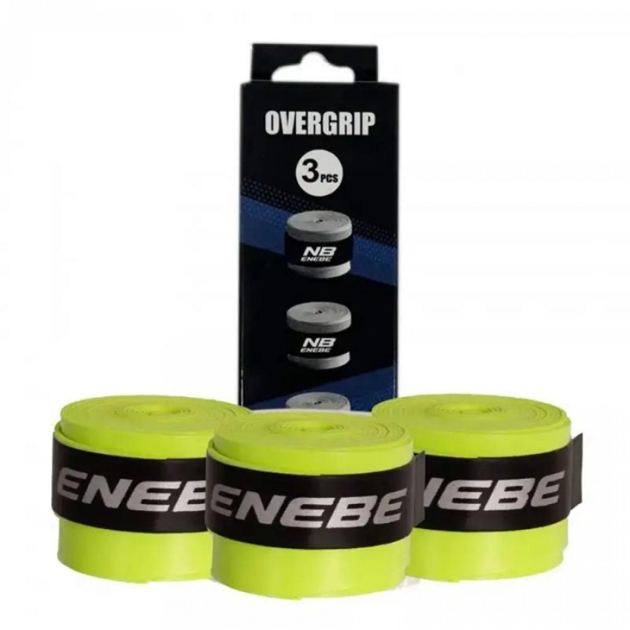 Overgrips Enebe Liso Amarillo Fluor 3 Unidades  Oferta + Barato