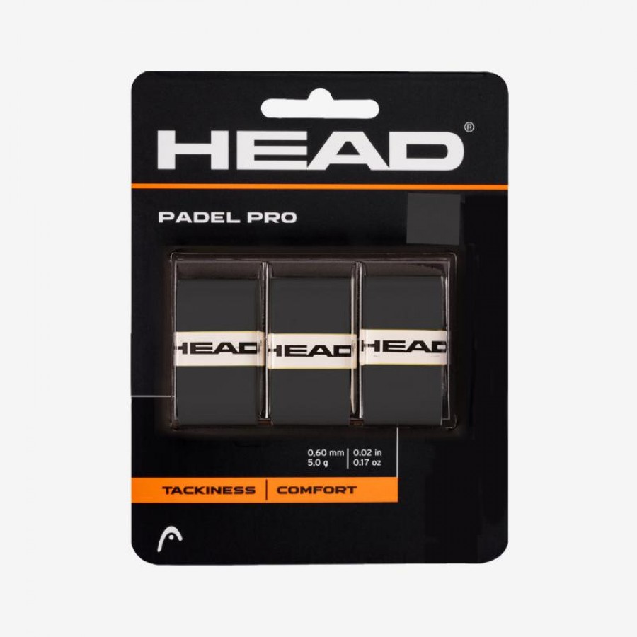 Overgrips Head Padel Pro Negro 3 Unidades