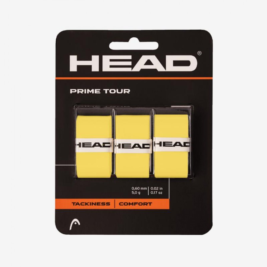 Overgrips Head Prime Tour Amarelo 3 Unidades