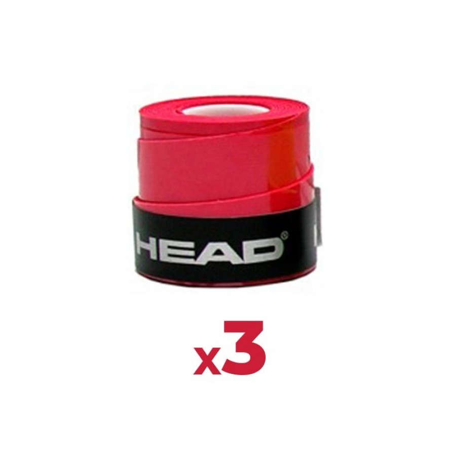 Overgrips Head Xtreme Soft Red 3 Units - Barata Oferta Outlet