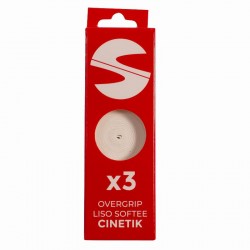 Softee Cinetik Smooth White Overgrips 3 unités