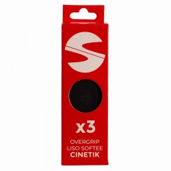 Softee Cinetik Smooth Black Overgrips 3 unités