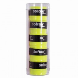 Softee Tech Smooth Overgrips Jaune Fluor 5 unités