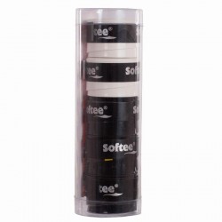 Softee Tech Smooth Black White Overgrips 5 unités