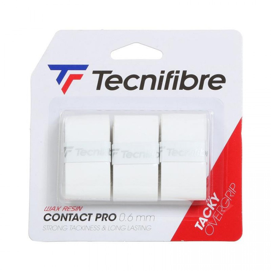 Overgrips Tecnifibre Contact Pro Blanco 3 Unidades  Oferta + Barato