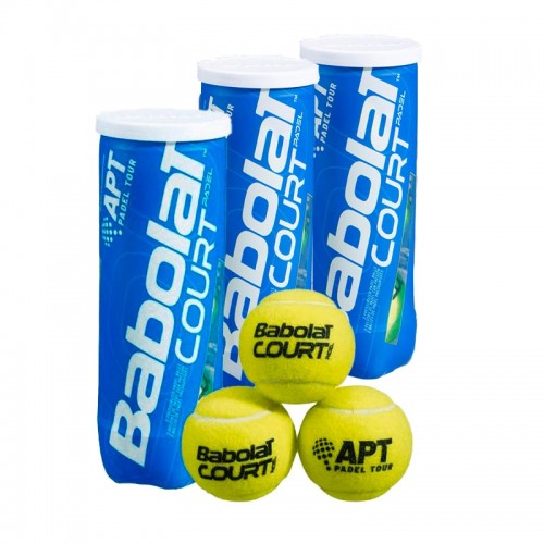 Pack 3 bouteilles de Babolat Court Padel Balls Pack 3 bouteilles de Babolat Court Padel Balls
