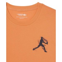 Pack Lacoste Novak Djokovic Camiseta Laranja e Boné Branco