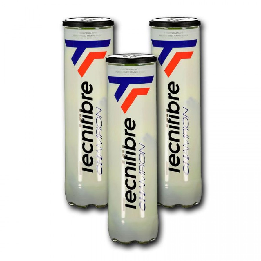 Pack de 3 Botes de 4 Pelotas Tecnifibre Champion