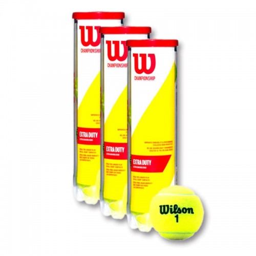 Confezione da 3 barche da 4 Wilson Championship Extra Duty 4 palline Confezione da 3 barche da 4 Wilson Championship Extra Duty 4 palline