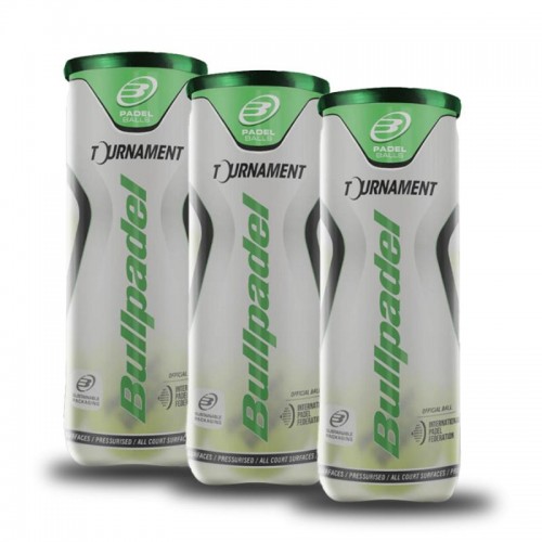 Pack de 3 Pots de Balles Bullpadel Tournament Pro Pack de 3 Pots de Balles Bullpadel Tournament Pro
