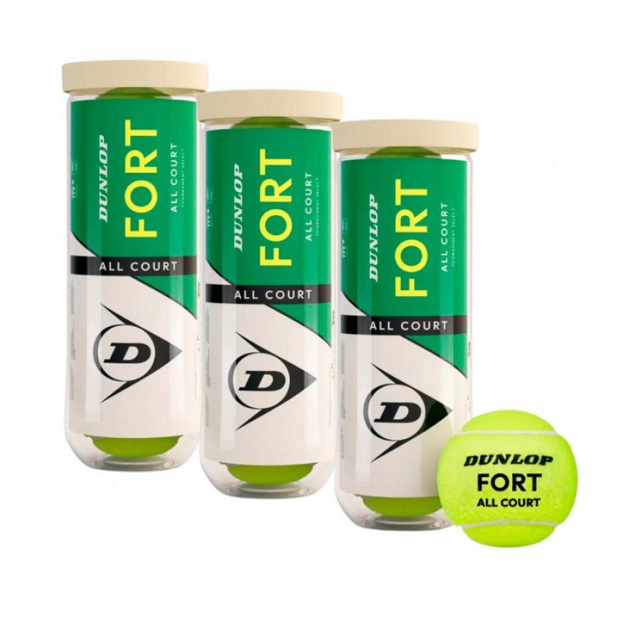 Pacchetto da 3 Botes de Pelotas Dunlop Fort All Court  Offerta + Economico