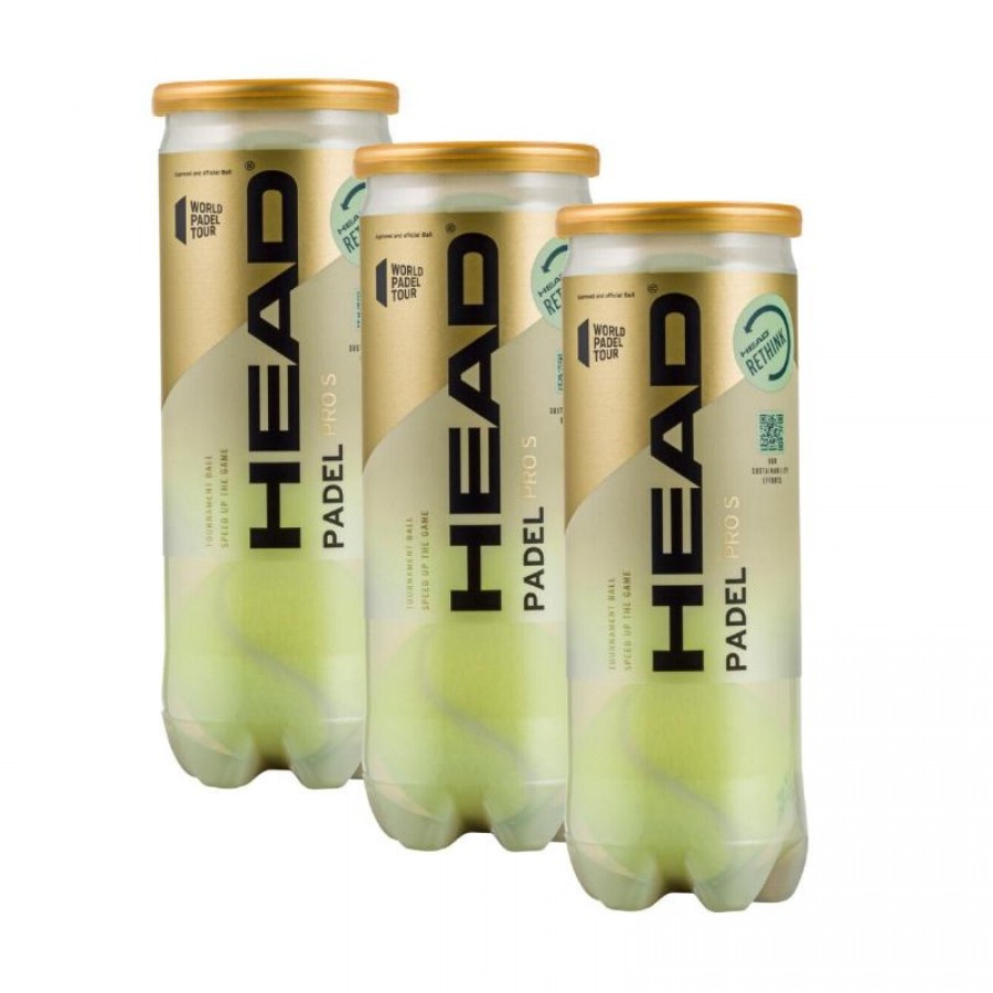 Pack of 3 Bottles of Balls Head Padel Pro S