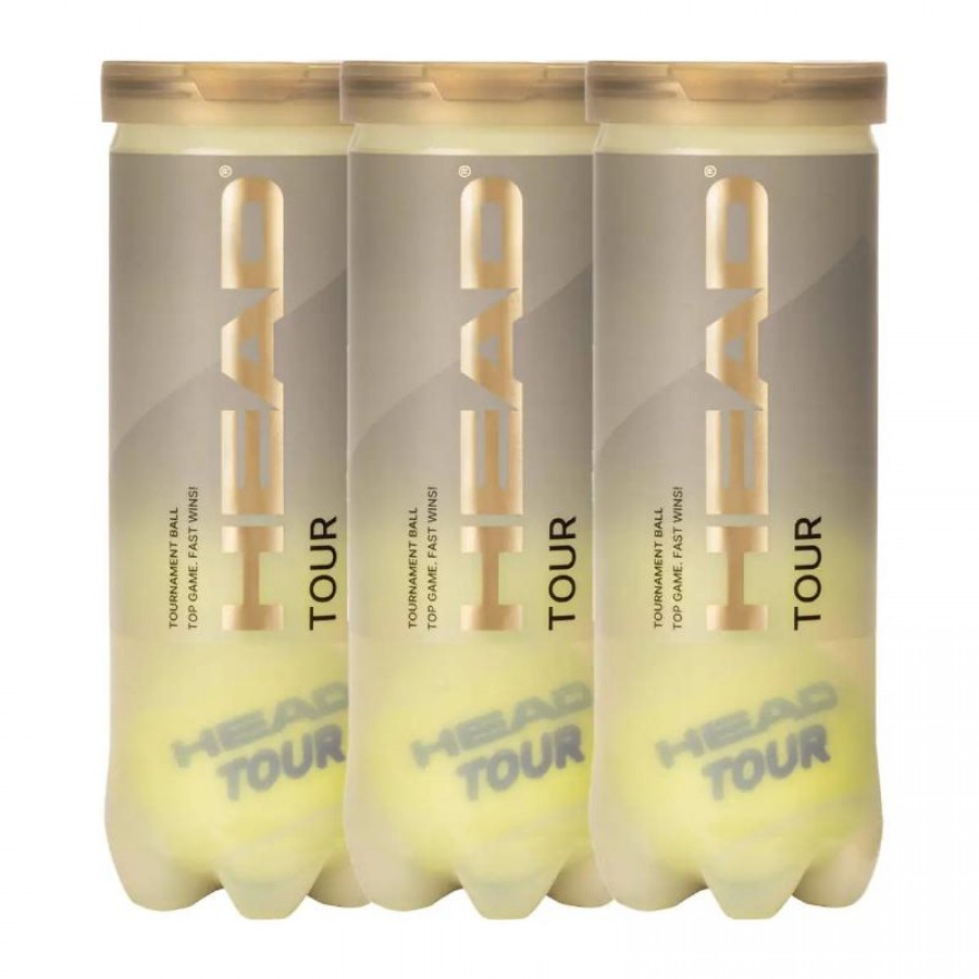 Pack de 3 Botes de Pelotas Head Tour Tennis  Offer + Cheap