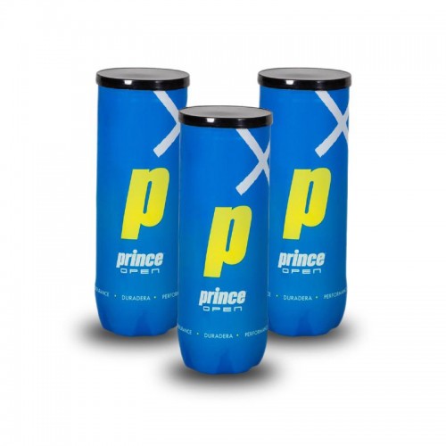 Pacote de 3 latas de bola aberta Prince Padel Pacote de 3 latas de bola aberta Prince Padel