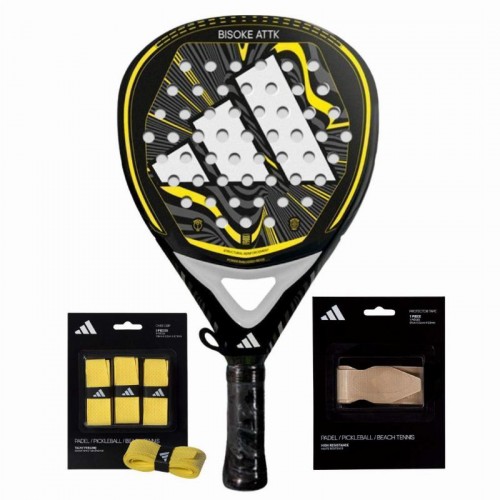 Adidas Bisoke Attack 2024 Pack de raquettes avec surgrips et protecteur Adidas Bisoke Attack 2024 Pack de raquettes avec surgrips et protecteur