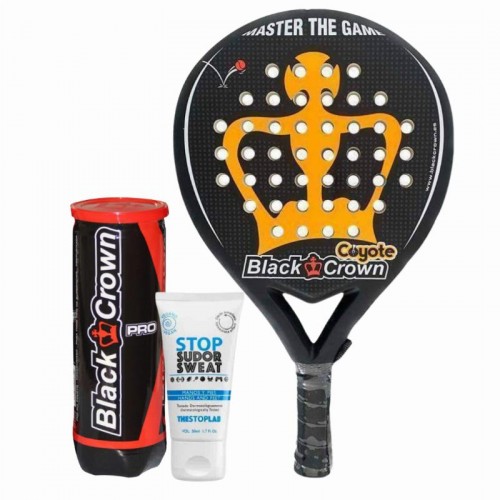 Confezione di pala Coyote Black Crown con magnesio e palline Confezione di pala Coyote Black Crown con magnesio e palline
