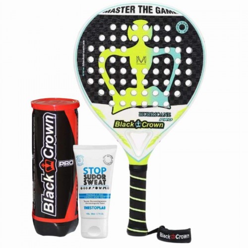 Black Crown Marta Marrero Hurricane Pro 2022 Confezione Pala con Magnesio e Sfere Black Crown Marta Marrero Hurricane Pro 2022 Confezione Pala con Magnesio e Sfere